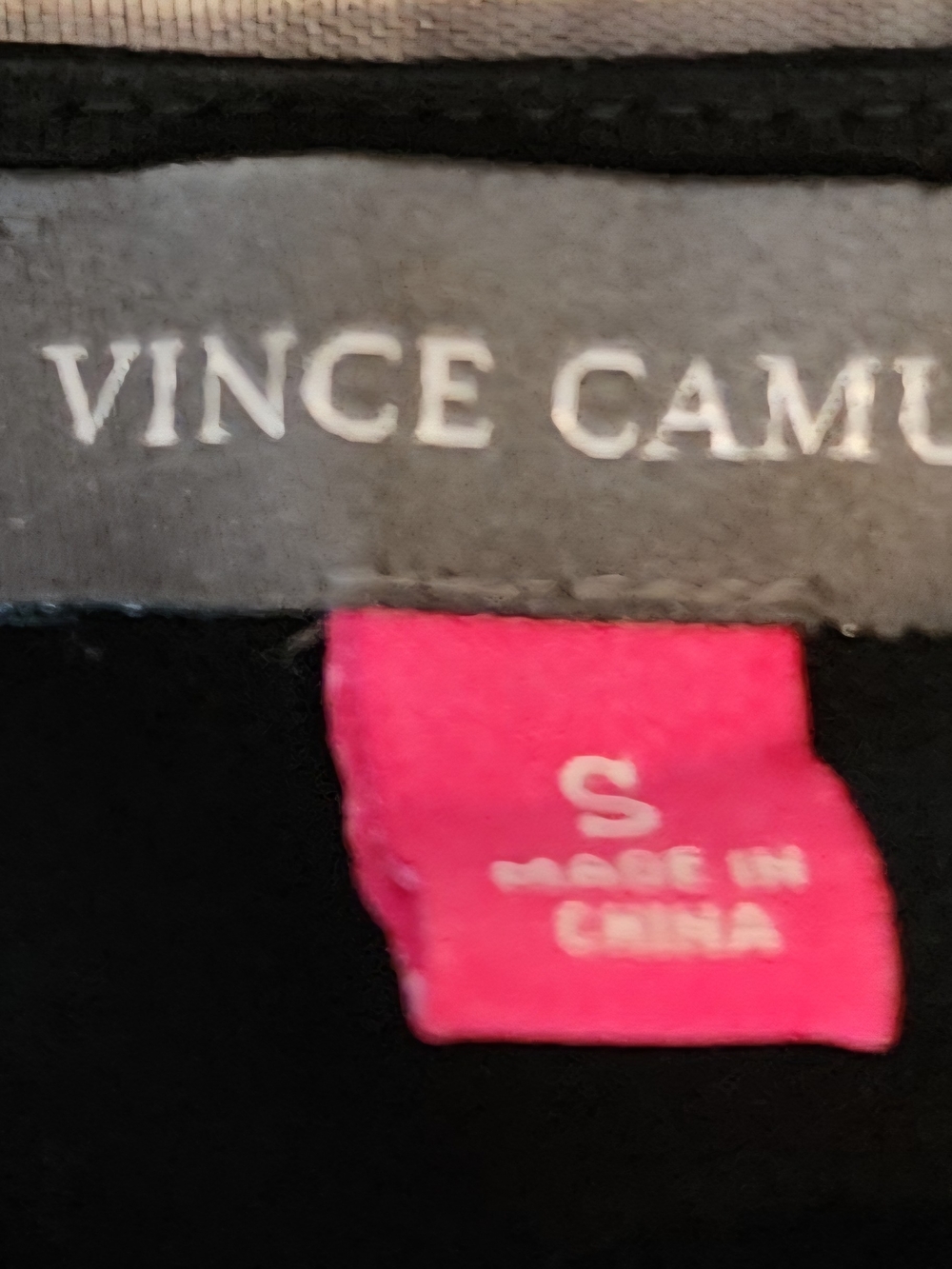 Vince Camuto Black & White Geometric Tie-Hem Camisole with Pink Accents - Picture 2 of 4